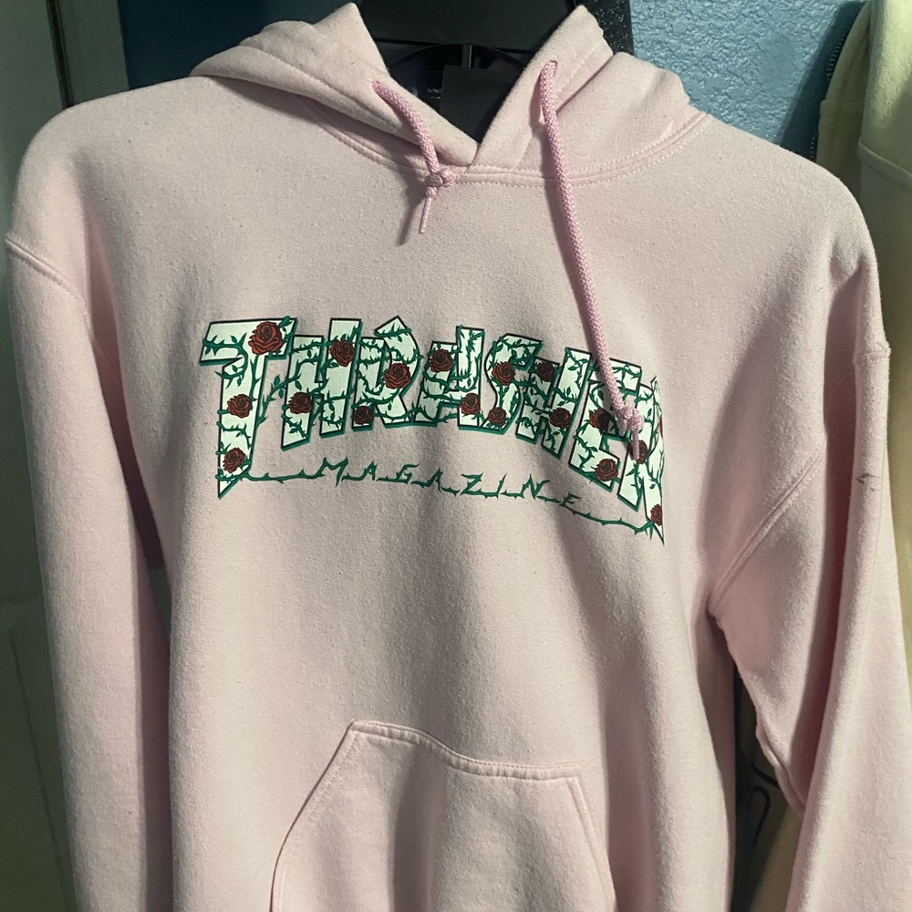 Pink thrasher hoodie